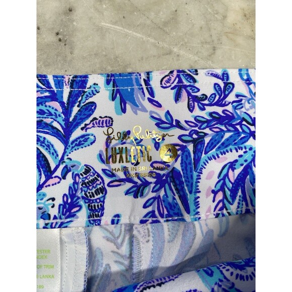 Lily Pulitzer Reid Golf Shorts Women’s 4 Bird Is The Word Baha Blue - Picture 5 of 9